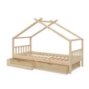 Kinderbett Design 200x90cm Natur mit S Holz