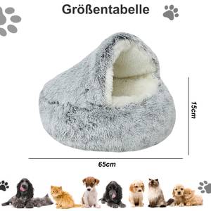 Tierbett B962-HGR Grau - Naturfaser - 65 x 15 x 65 cm