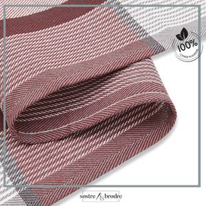 4er Set Geschirrtücher Streifen Rot - Textil - 50 x 1 x 70 cm