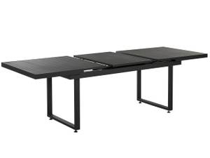 Table extensible VALCANETTO Noir - Métal - 90 x 84 x 180 cm