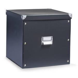 Aufbewahrungsbox, Pappe, schwarz Schwarz - Papier - 33 x 32 x 34 cm