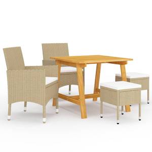 Garten Essgruppe (5-teilig) 3006039-1 Beige - Braun - Holz - Weiß