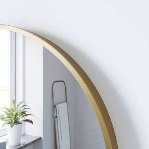 Rund Spiegel Gold Rahmen Kosmetikspiegel Gold - Glas - 60 x 60 x 4 cm