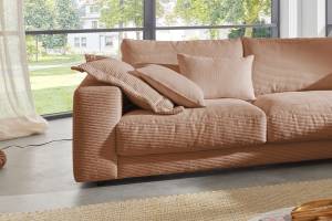 Sofa MADELINE Ecksofa Cord Braun - Ecke davorstehend rechts