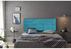 TÊTE DE LIT CALA TISSU TURQUOISE 130 Turquoise - Profondeur : 130 cm