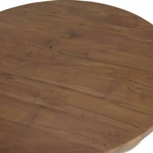 Table basse coque 2 plateaux teck Marron - Bois massif - 80 x 35 x 80 cm