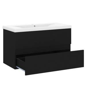 Meuble lavabo avec bassin 3007833-3 Noir - Largeur : 80 cm