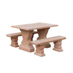 Table de Jardin TUSCAN TERRACOTTA Marron - Céramique - Pierre - 83 x 74 x 124 cm