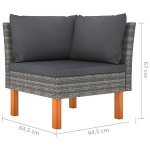 Garten-Sofa-Set (4-teilig) 3009634-6 Grau