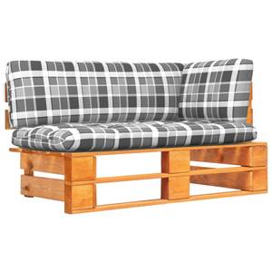 Paletten Ecksofa 3016504-4 Aschgrau - Pinie Honig Dekor