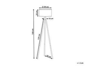 Stehlampen PENTON Blau - Rattan - 50 x 150 x 50 cm