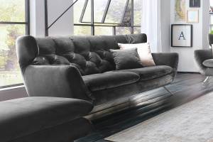 Sofa CHARME 2,5-Sitzer Velvet Granit