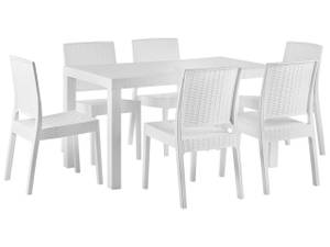 Set de salle à manger FOSSANO Blanc - Largeur : 140 cm