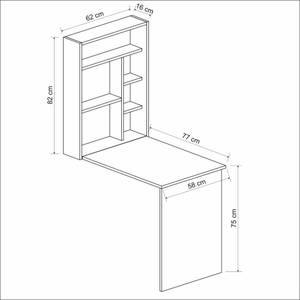 Ausklappbarer Tisch Greve Braun - Holzwerkstoff - 77 x 75 x 58 cm