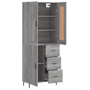 Highboard DE5349 Grau - Holzwerkstoff - 34 x 180 x 70 cm