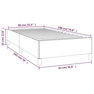 Bettgestell 3016038-1 Braun - Grün - 93 x 35 cm