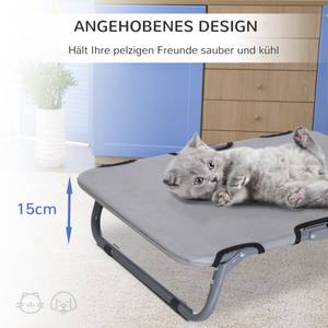 Hundebett D04-101GY Grau - Metall - 46 x 15 x 59 cm