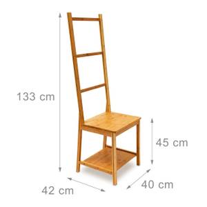 Chaise porte-serviettes en bambou Marron - Bambou - 40 x 133 x 42 cm
