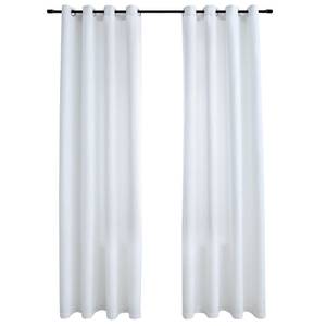 Rideau(lot de 2) 299294 Blanc - Hauteur : 175 cm