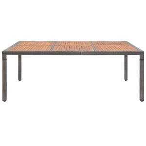 Table de jardin Gris - Polyrotin - Bois/Imitation - 200 x 74 x 200 cm