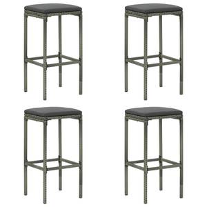 Bar-Set (5-teilig) 3011730-2 Grau - Metall - 76 x 106 x 76 cm