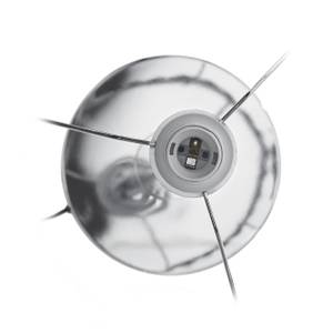 Stehlampe mit grauen Kristallen Grau - Silber - Metall - Kunststoff - 34 x 150 x 34 cm