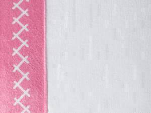 Kissen 2er Set LOVELY Pink - Weiß - Naturfaser - 50 x 4 x 30 cm