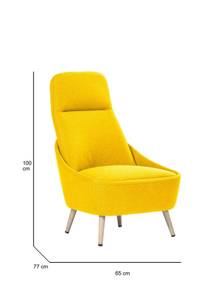 Chaise de bureau Dunedin Jaune Jaune - Métal - 77 x 100 x 65 cm