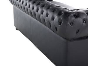 3-Sitzer Sofa CHESTERFIELD Schwarz - Braun - 195 x 70 x 75 cm