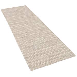 Teppich Läufer Wolle Skandi Meliert Grau - 90 x 160 cm