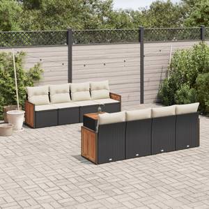 Gartensitzgruppe K6146(9-tlg) Schwarz - Massivholz - 69 x 62 x 55 cm