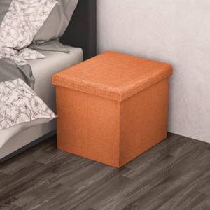 Sitzhocker Sitzwürfel Fußhocker Hocker Orange - Textil - 38 x 38 x 38 cm