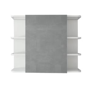 Spiegelschrank Weiß 80x64x21 cm Weiß - Holzwerkstoff - 21 x 64 x 80 cm