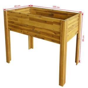 Garten-Hochbeet 43794 Braun - Massivholz - Holzart/Dekor - 100 x 84 x 100 cm