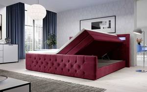 Boxspringbett Gloria Rot - Breite: 160 cm - H3