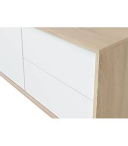 Meuble TV Brooklyn Blanc - Bois manufacturé - Matière plastique - 41 x 47 x 130 cm