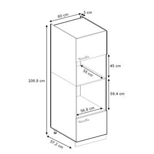 Armoire micro-ondes R-Line 34917 Anthracite - Blanc brillant