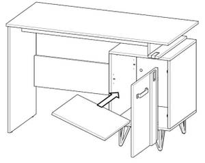 Schreibtisch MILENIUM Braun - Holzwerkstoff - 120 x 79 x 55 cm