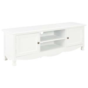 Meuble tv 297428 Blanc - Bois manufacturé - Bois massif - Bois/Imitation - 30 x 40 x 120 cm