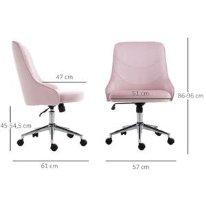 Bürostuhl mit Wippfunktion 921-355 Pink - Textil - 61 x 96 x 57 cm