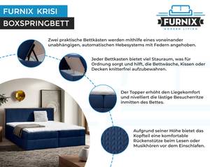 Boxspringbett Krisi Marineblau