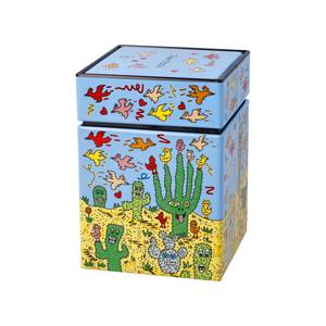 Teedose James Rizzi Desert Life Metall - 8 x 11 x 8 cm