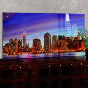 Glasbild T115 50x100cm New York Glas - 100 x 50 x 4 cm