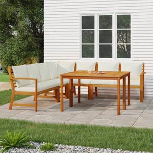 Garten Essgruppe 3028415-7 (7-teilig) Weiß - Massivholz - Holzart/Dekor - 114 x 81 x 60 cm