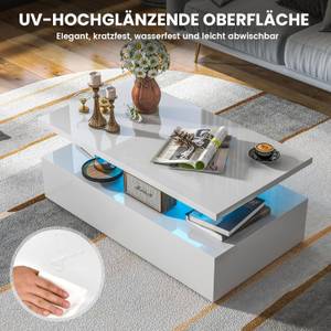 LED-Couchtisch TH32640ITDE Weiß - Holzwerkstoff - 60 x 40 x 110 cm