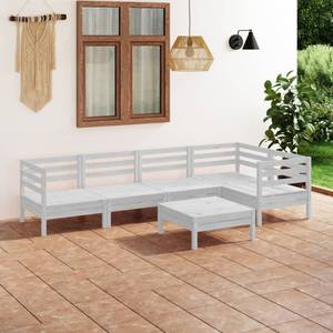 Mobilier de jardin (lot de 6) 3010515 Blanc - Bois massif - Bois/Imitation - 64 x 29 x 64 cm