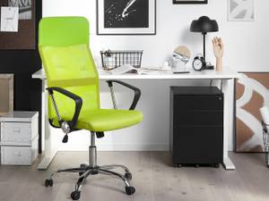 Chaise de bureau DESIGN Noir - Vert - Citron vert - Argenté