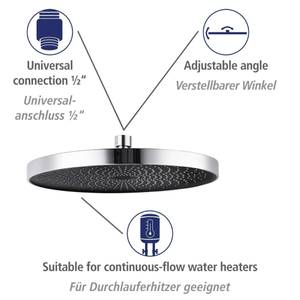 Deckentrainer rund SOFTWATER, Ø 26 cm Silber - Kunststoff - 26 x 5 x 26 cm