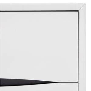 Table de chevet Lyon Blanc/Noir Noir - Blanc - Bois manufacturé - 58 x 55 x 40 cm