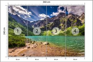 Fototapete See Berge Natur 3D 360 x 240 x 240 cm